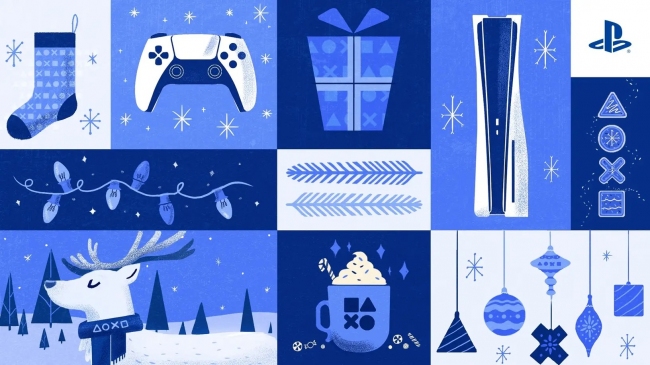 Новогодние открытки от PlayStation и её партнёров