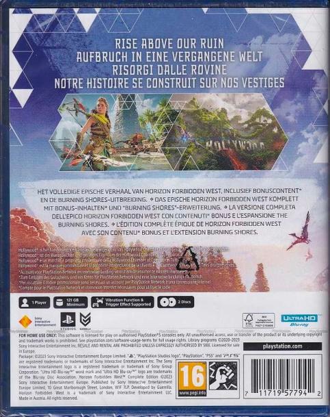 Horizon Forbidden West Complete Edition будет продаваться на двух дисках Horizon Forbidden West Complete Edition будет продаваться на двух дисках