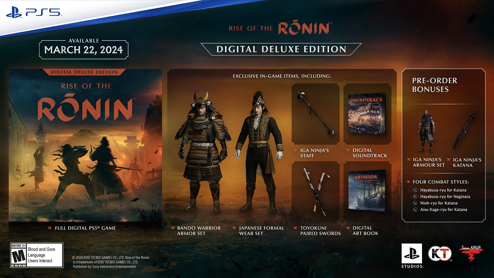 Объявлена дата выхода Rise of the Ronin для PlayStation 5