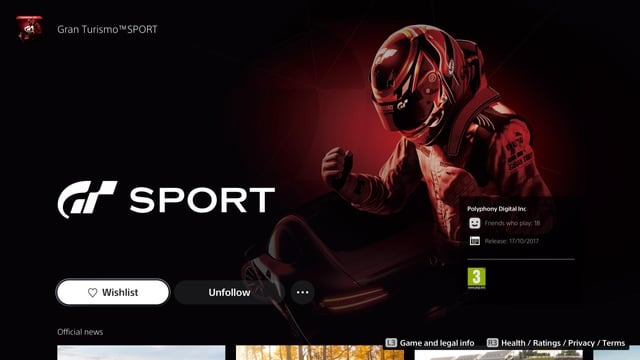 Gran Turismo Sport       PlayStation Store