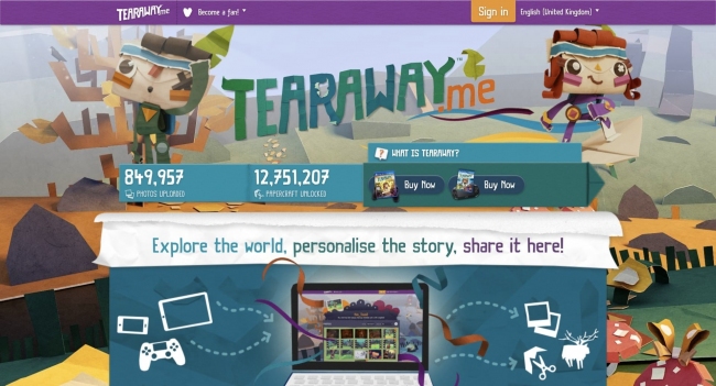 Sony �������� ����, ����������� Tearaway, ��� ��� � ������� ���� ������� �������, ����� ��������� ������ �� �����������